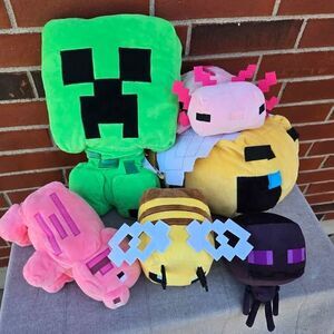 Minecraft Plushies Lot Good Condition